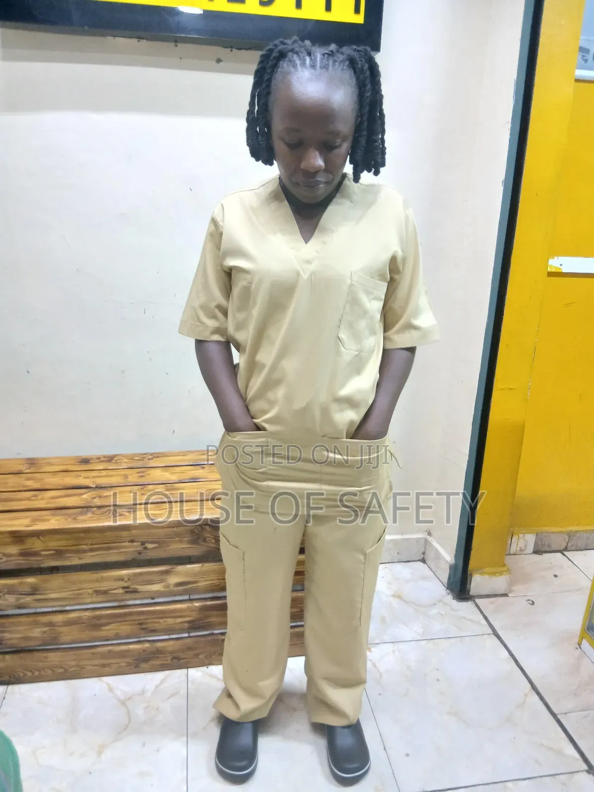 Beige Nurses Scrubs