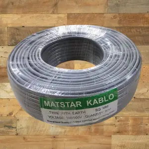 Flame Resistant 2.5mm Twin With Earth Flat PVC Electrical Cable 90m