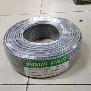 Matstar 1.5mm Twin Earth Indoor Wiring PVC Flat Cable 90m Roll