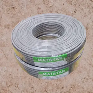 1.5mm Matstar Twin Earth Flat Wiring Cable Grey 90m Durable PVC Coated