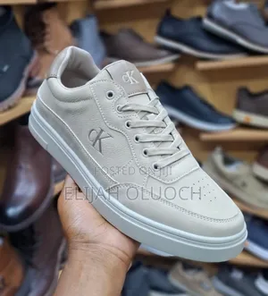Beige Calvin Klein Casual Leather Shoes