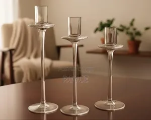 3pc Glass Candle Holders