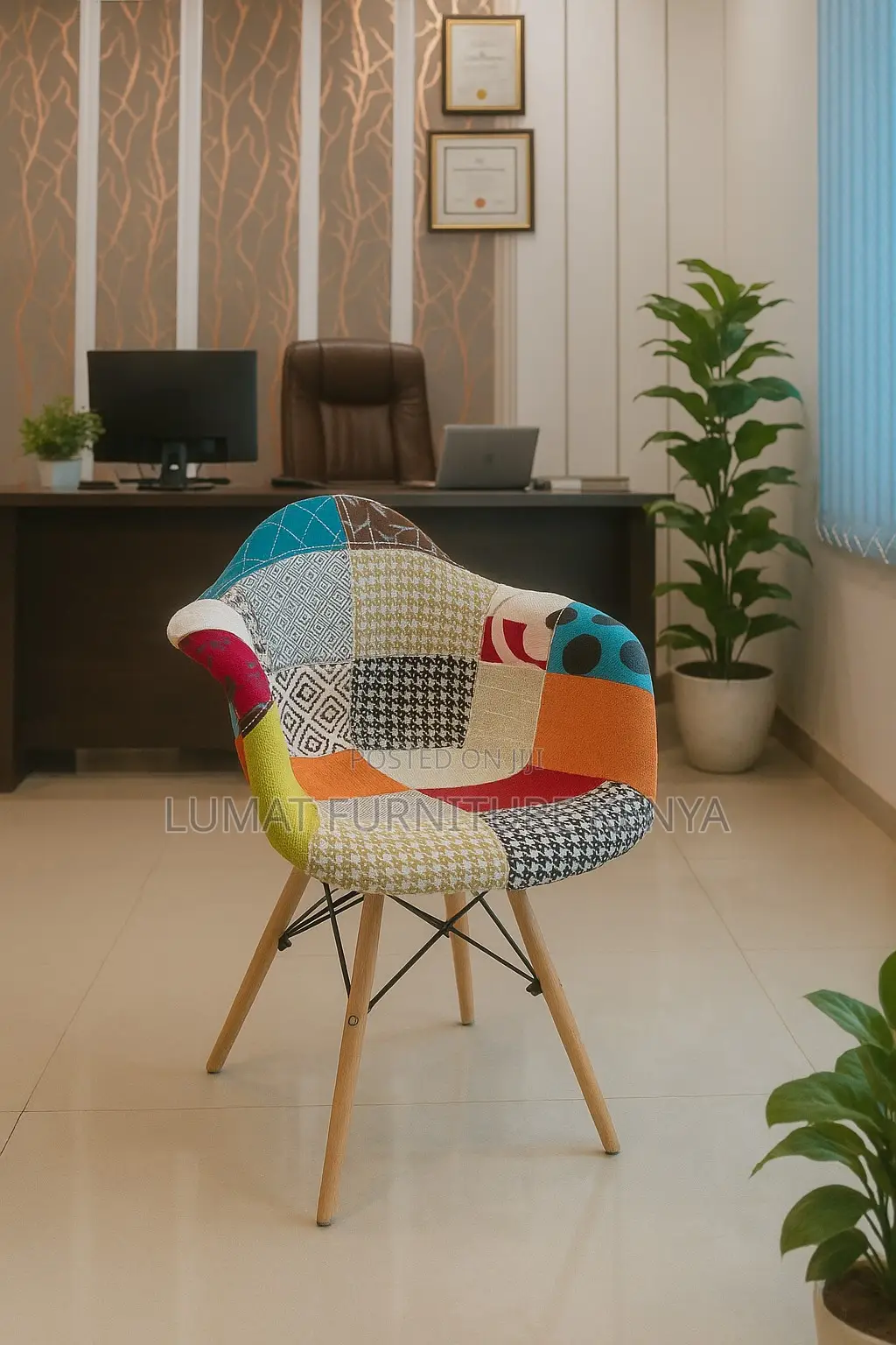Trendy Multitone Accent Armchair