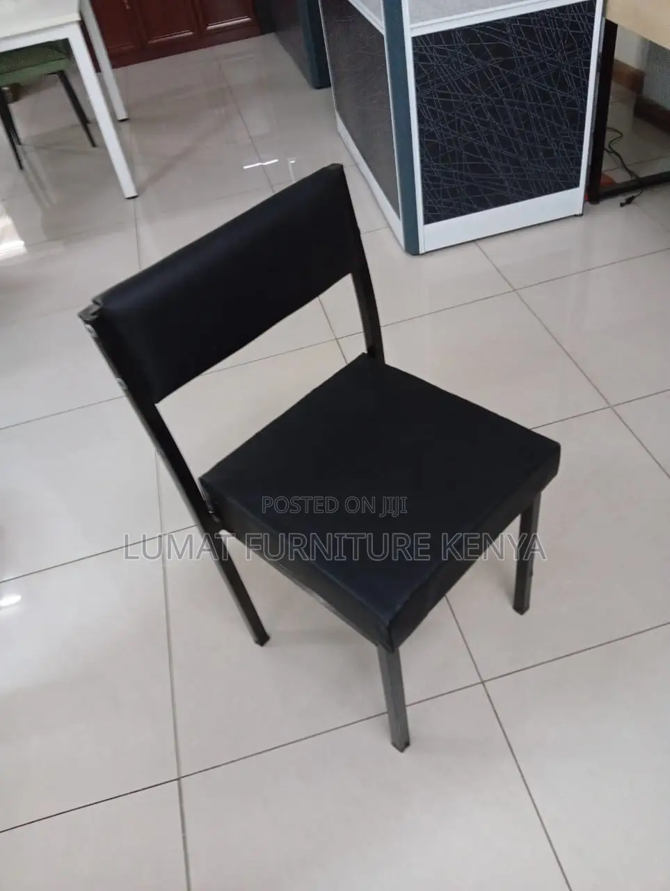 Space-Saving Black Office Chair