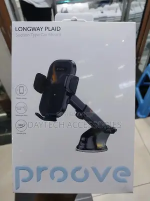 Proove Car Holder Longway Plaid Suction Type Car Mount -Black
