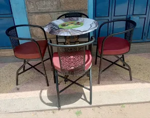 Hotel Set 4 Chairs and a Table With High-Quality Metal Frame
