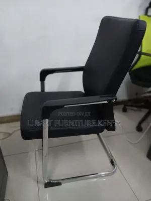 Black Modern Leather Office Conference Chair
