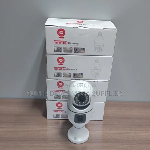 Dual Lens Wireless PTZ Bulb Security Camera With Wide Coverage