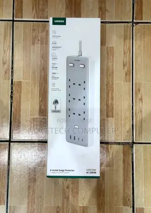 Ugreen Surge Protector Power Strip (6 Ac Outlets + 65w 2a2c)