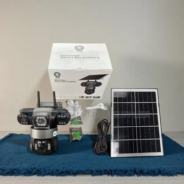 Outdoor Solar CCTV Camera 4g PTZ Triple Lens Ai Motion Detection