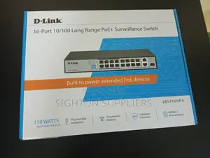 D-Link 16-Port Gigabit Long Range 250m Poe + Surveillance Switch