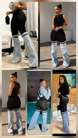 Trendy Two-Tone Denim Pant