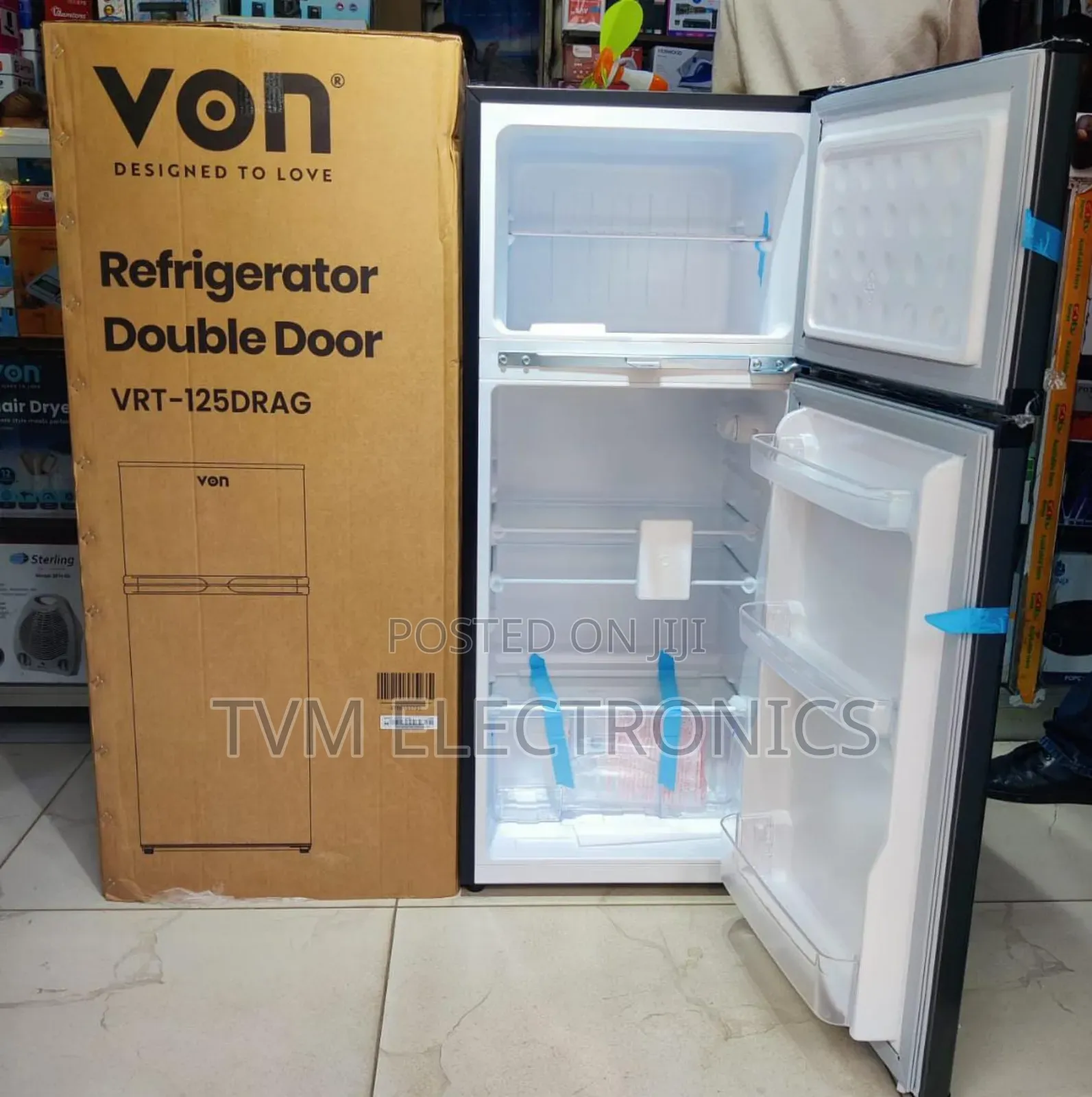 Von Vrt-125drag Top Mount Freezer 125l - Grey