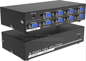Fjgear 8 Port Vga Button Manual Switch Box 8 in 1 Out for Projector.