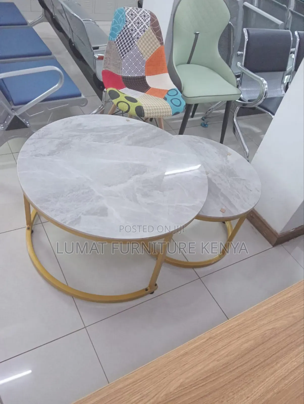 Gold Accent Coffee Table Set