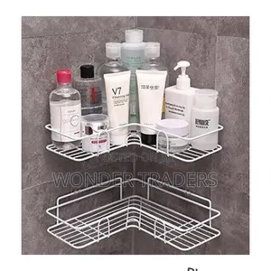 Triangle Bathroom Shower Caddy - Shelf Adhesive Metal Wall Mounted