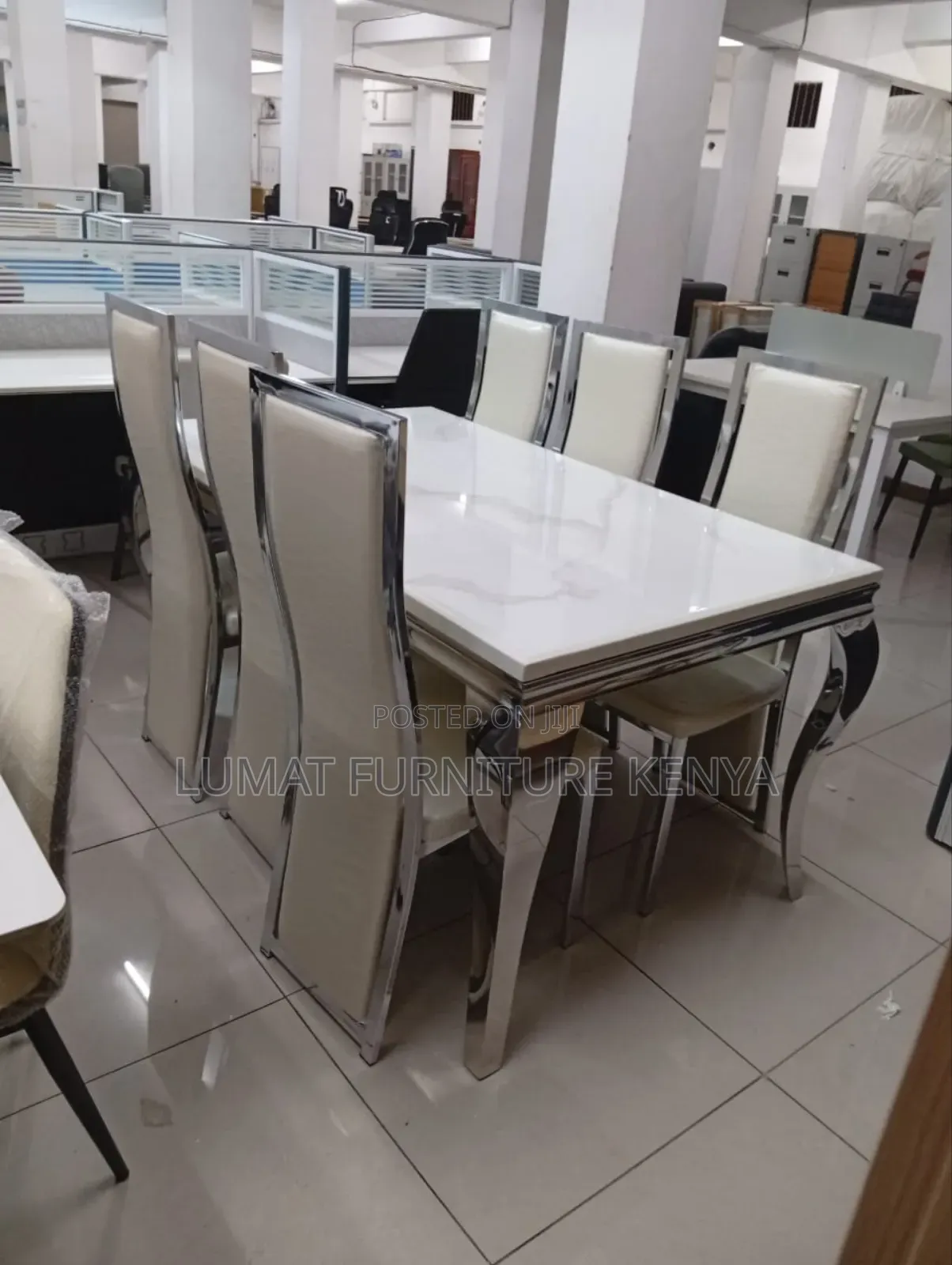 Elegant White Dining Table