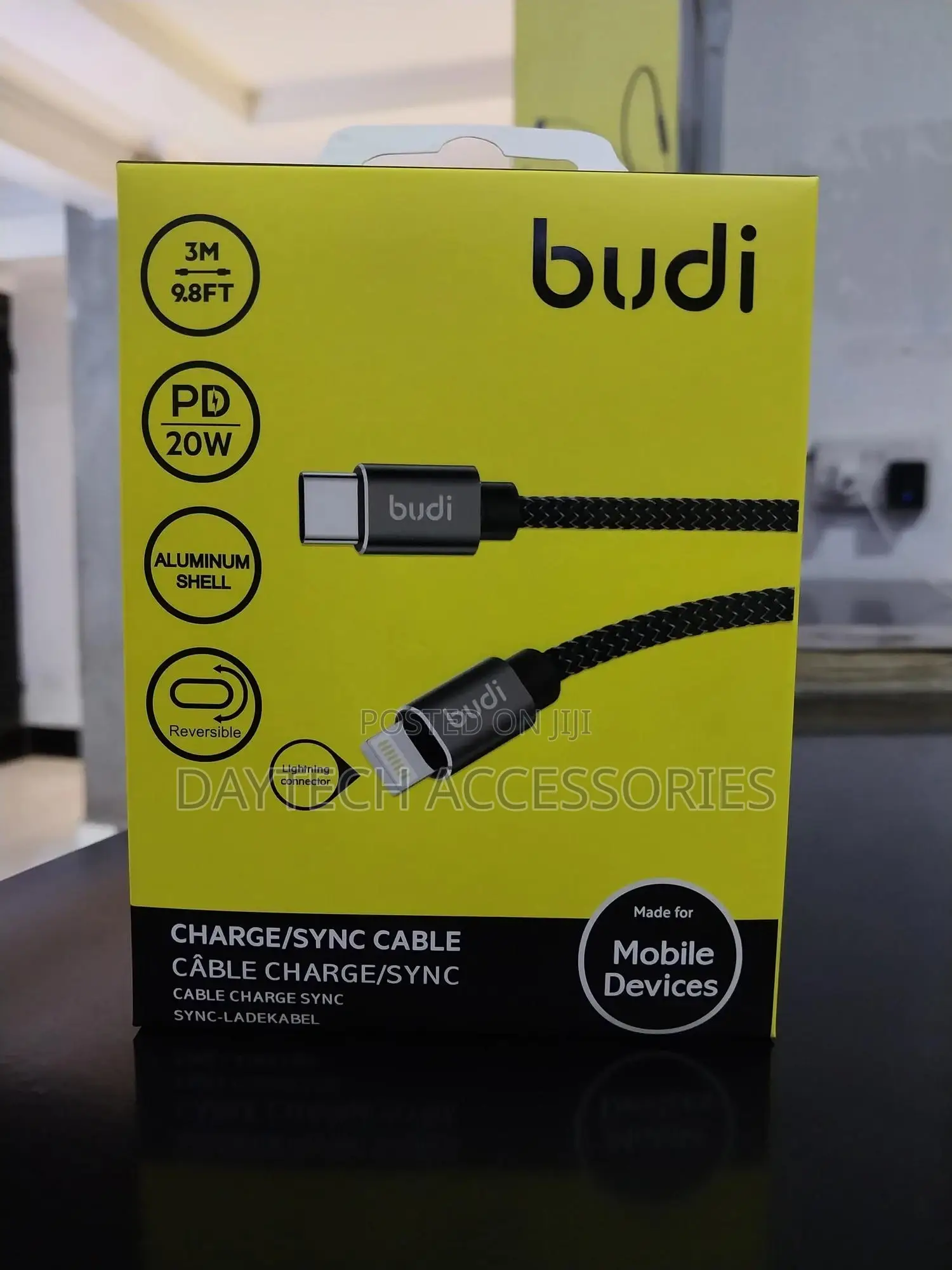 Budi Pd 20w Usb-C to Lightning Cable 3m