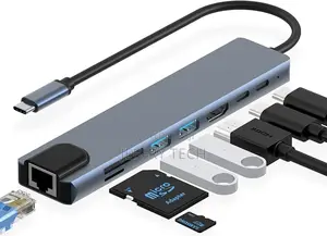 Type-C to HDTV 8 in 1 Adapter, With Hdmi, Pd Power Delivery, Usb-C