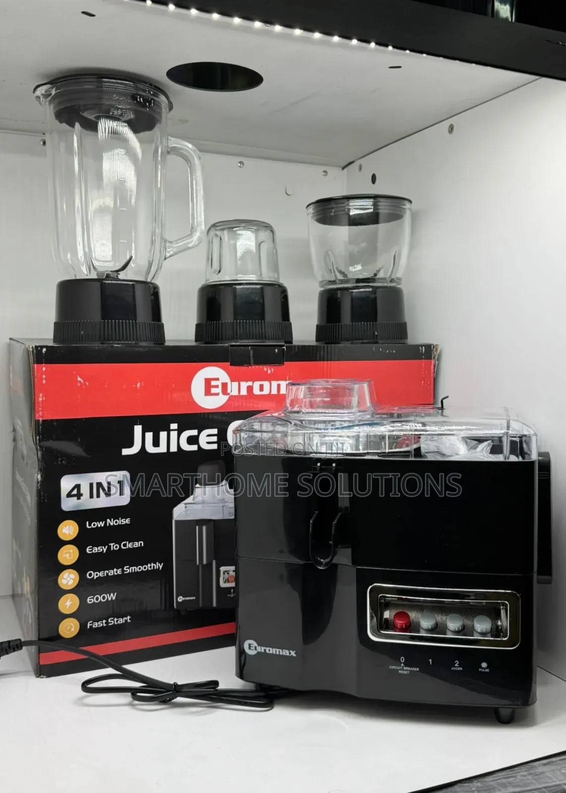 4-in-1 Food Processor – Blender, Grinder, Chopper Juicer - Euromax