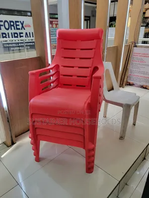 Red Skyplast Plastic Chairs for Relaxing