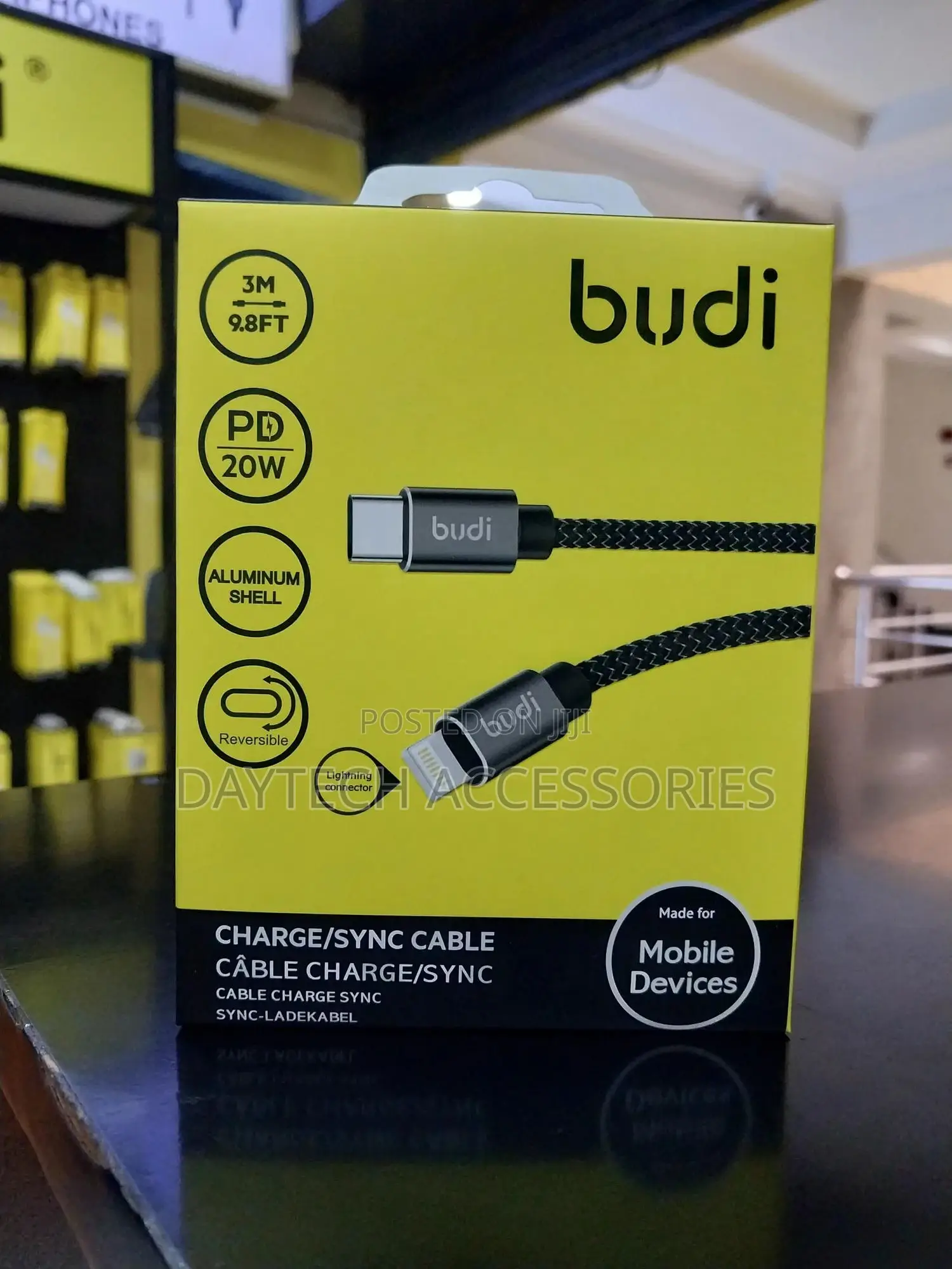 Budi Pd 20w Usb-C to Lightning Cable 3m