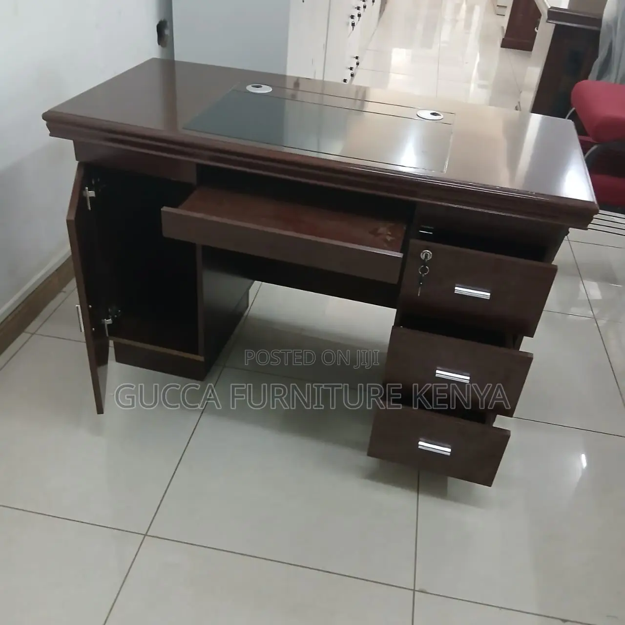 120cm Executive Workspace Mahogany Desk