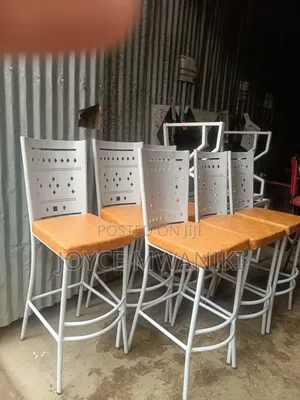 Bar Chairs or Counter Chairs, With Powder Coated White Frame