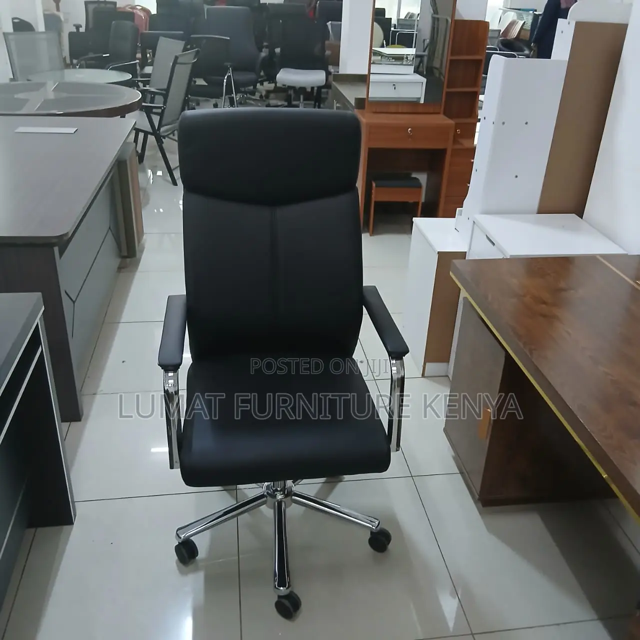 High Back Leather Staff Office Seat