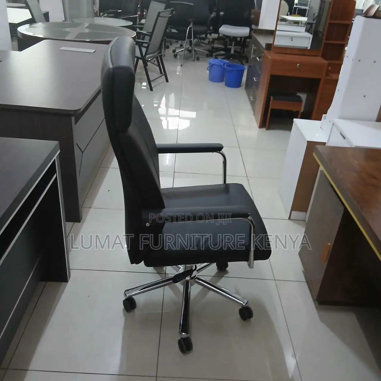 High Back Leather Staff Office Seat