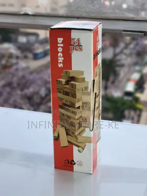 Wooden Jenga Blocks 54 Pieces Stacking Tower Game Family Fun Party