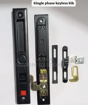 Single-Phase, Keyless Sliding Door Lock.