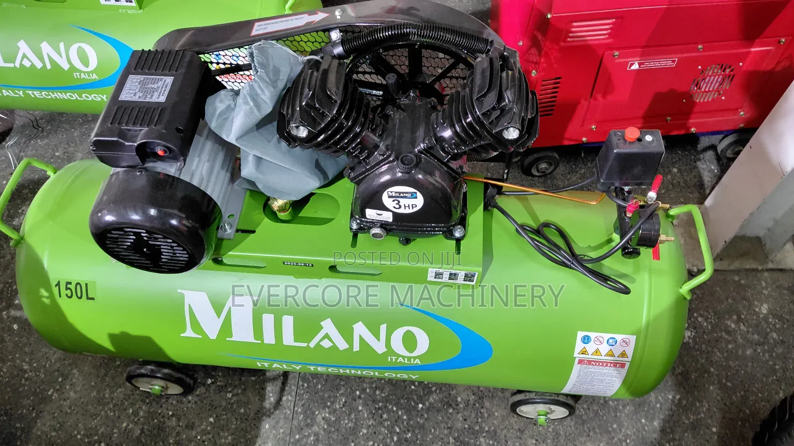 150litres Elextract Air Compressor 3hp(2.2kw) Single Phase.