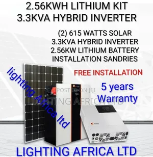 Boma Off-Grid 2.56kwh Lithium - 3.3kva Inverter Solar Full Package