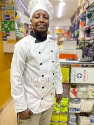 Black Collar White Body Chef Coat