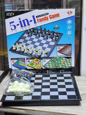 5in 1 Family Board Game Set Chess, Ludo, Snakes Ladders