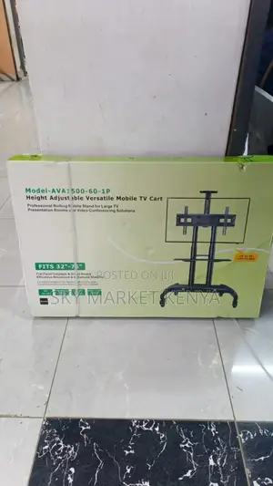 Tv Trolley Stand Model -Ava-1500 Height Adjustable Fits 32"-75"