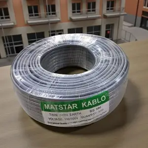 Heavy Duty 1.5mm Twin With Earth Electrical Wiring Cable PVC Cover