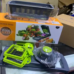 Semi-Automatic 14-in-1 Stainless Steel Multifunction Veggie Slicer