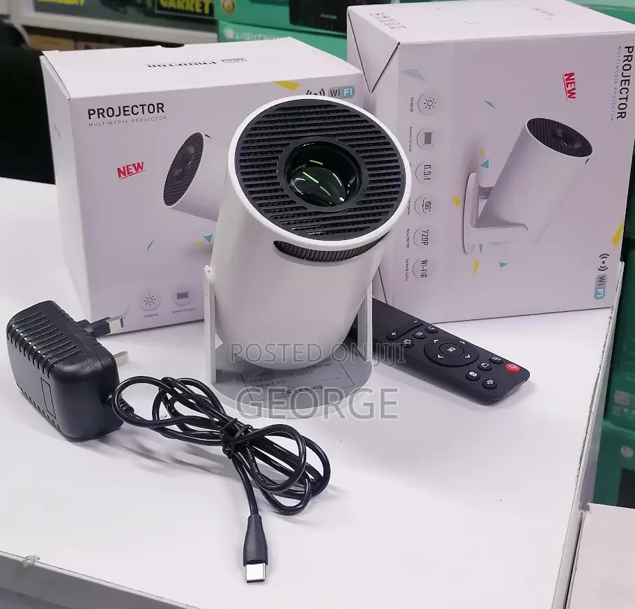!Hy300 Pro Mini Android Smart Projector - 360 Degrees Flip