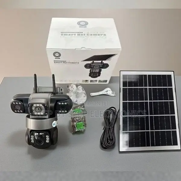 4g Solar Triple Lens PTZ CCTV Camera With Human Motion Sensor
