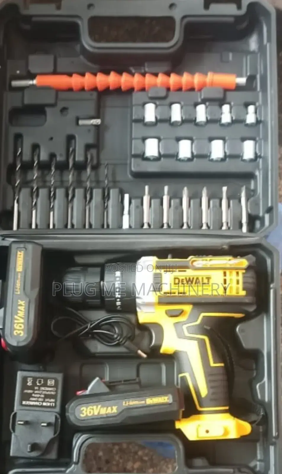 Rechargeable Dewalt 36v Drill Box With Two Batteries Kit