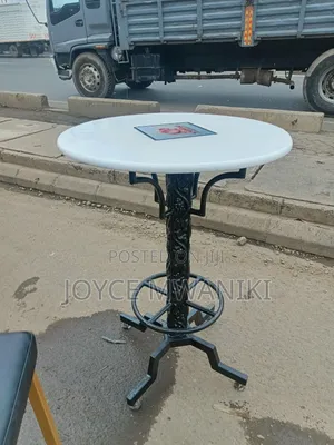 High Bar Table, White With Branding 