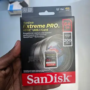 Sandisk 64gb SDXC Extreme Pro Camera Memory Card 200mbps V30 Uhs-I