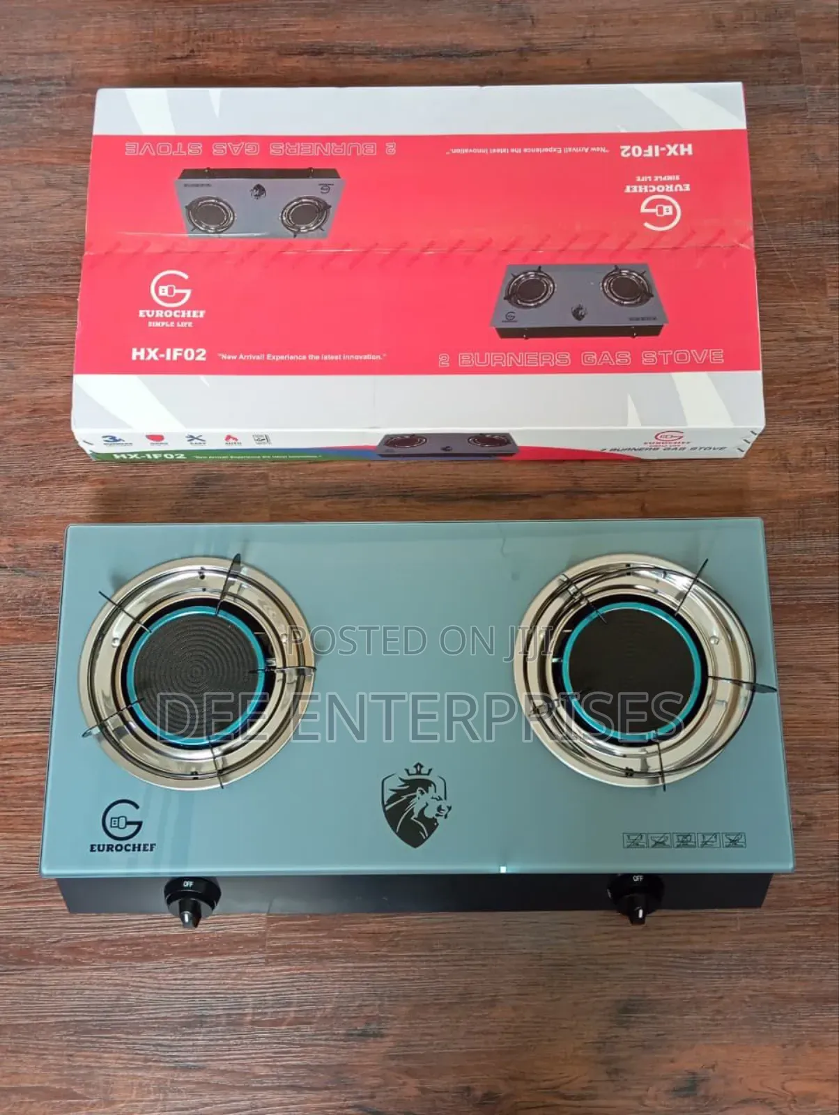 Eurochef 2 Burner Infrared Glass Cooker