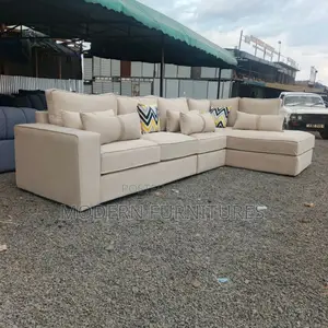 7 Seater Cream L Shaped Sofa/ L Sofa/ L Shaped Sofa
