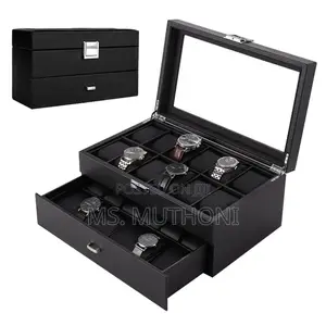 24 Slots Leather Watch Organizer