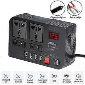 300wcar Inverter With 4usb Charging Ports+4sckt+ Free Air Fr