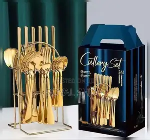 24pcs Cutlery Set Gold