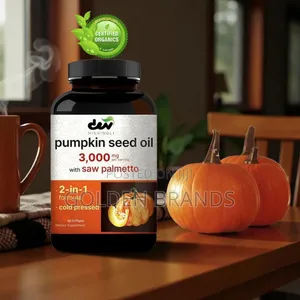 Organic Pumpkin Seed Oil 3000mg + Saw Palmetto- 2-in-1 Formula